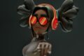 3d,Illustration,Of,Black,Hair,3d,Character,With,Headphones,And